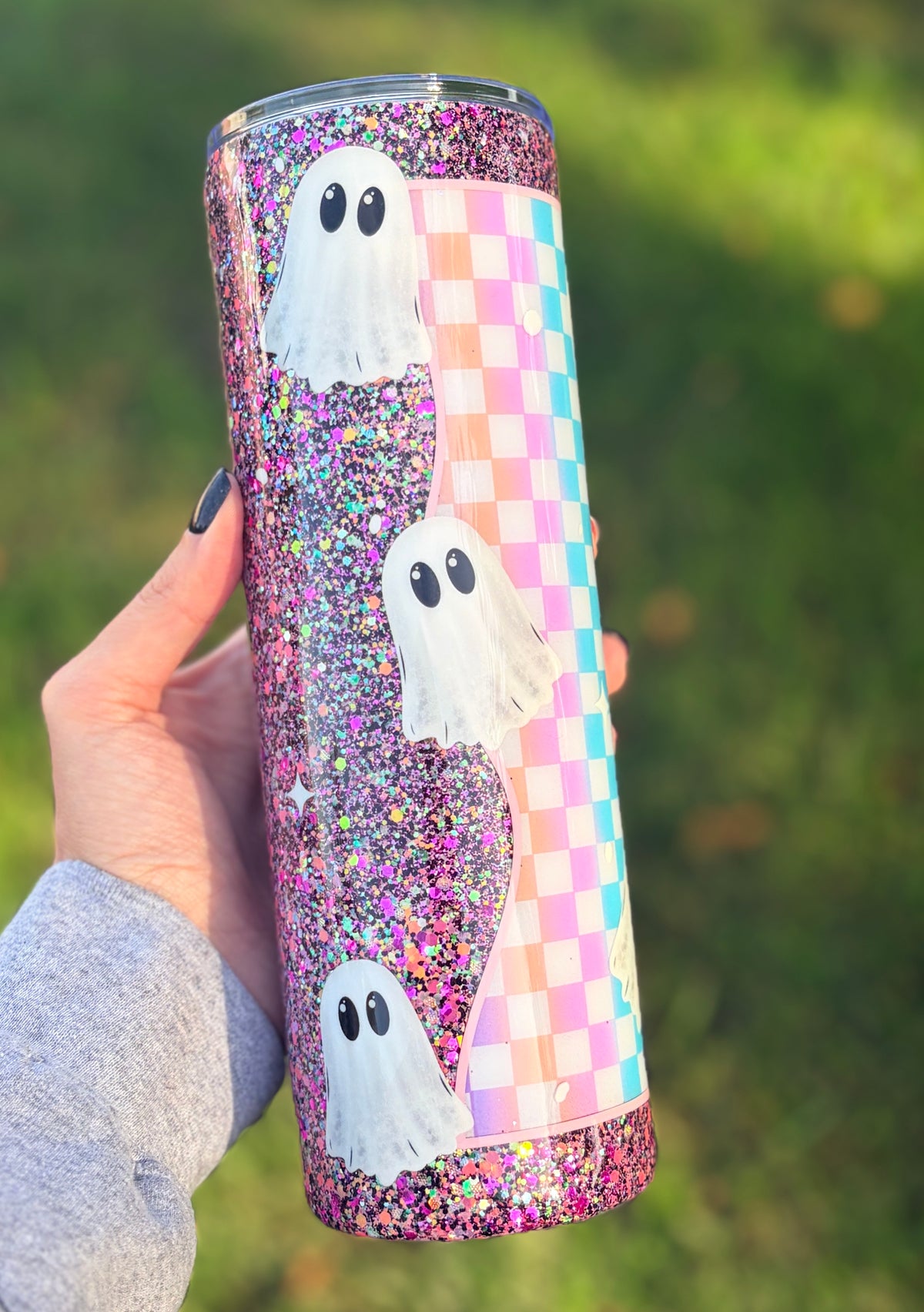 Ghostie, 30 oz skinny tumbler