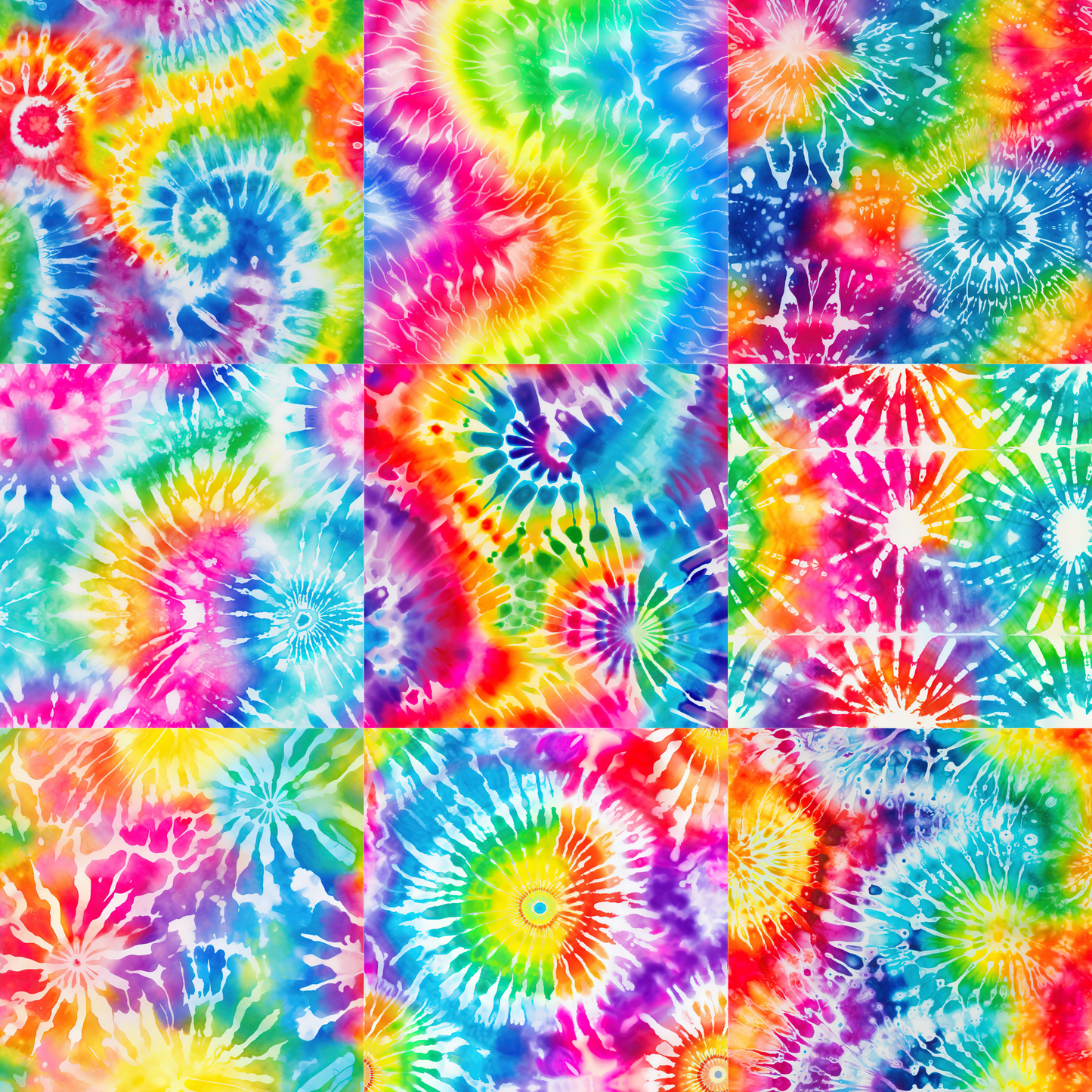 Printed Vinyl - Rainbow Tie Dye