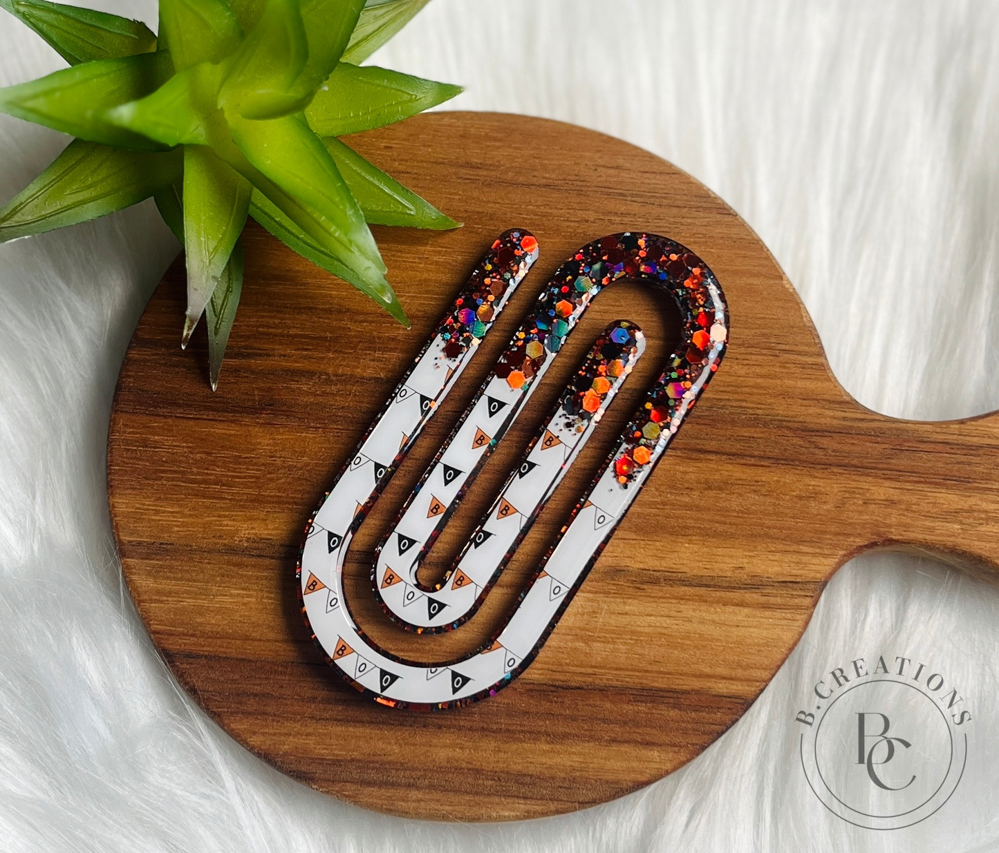 Boo Banner Ombré Glitter jumbo paperclip