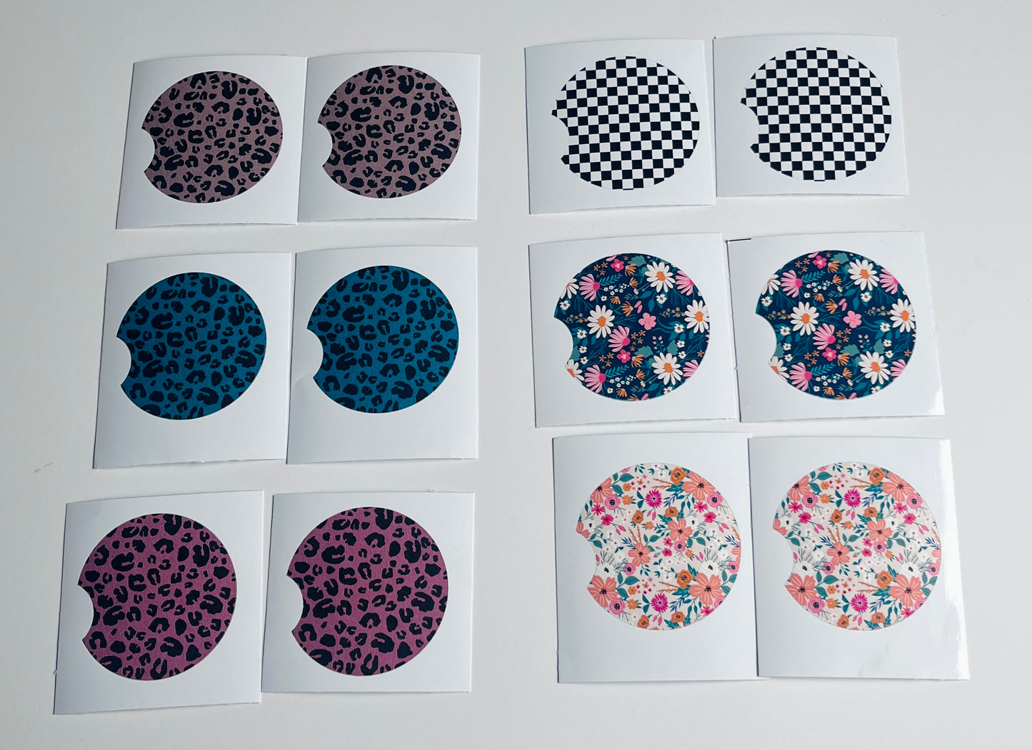 Custom Acrylic Glitter Car Coasters (set of 2)