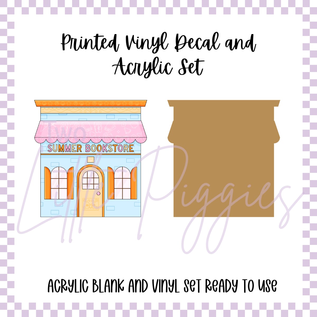Printed Vinyl and Acrylic Set - Summer Bookstore