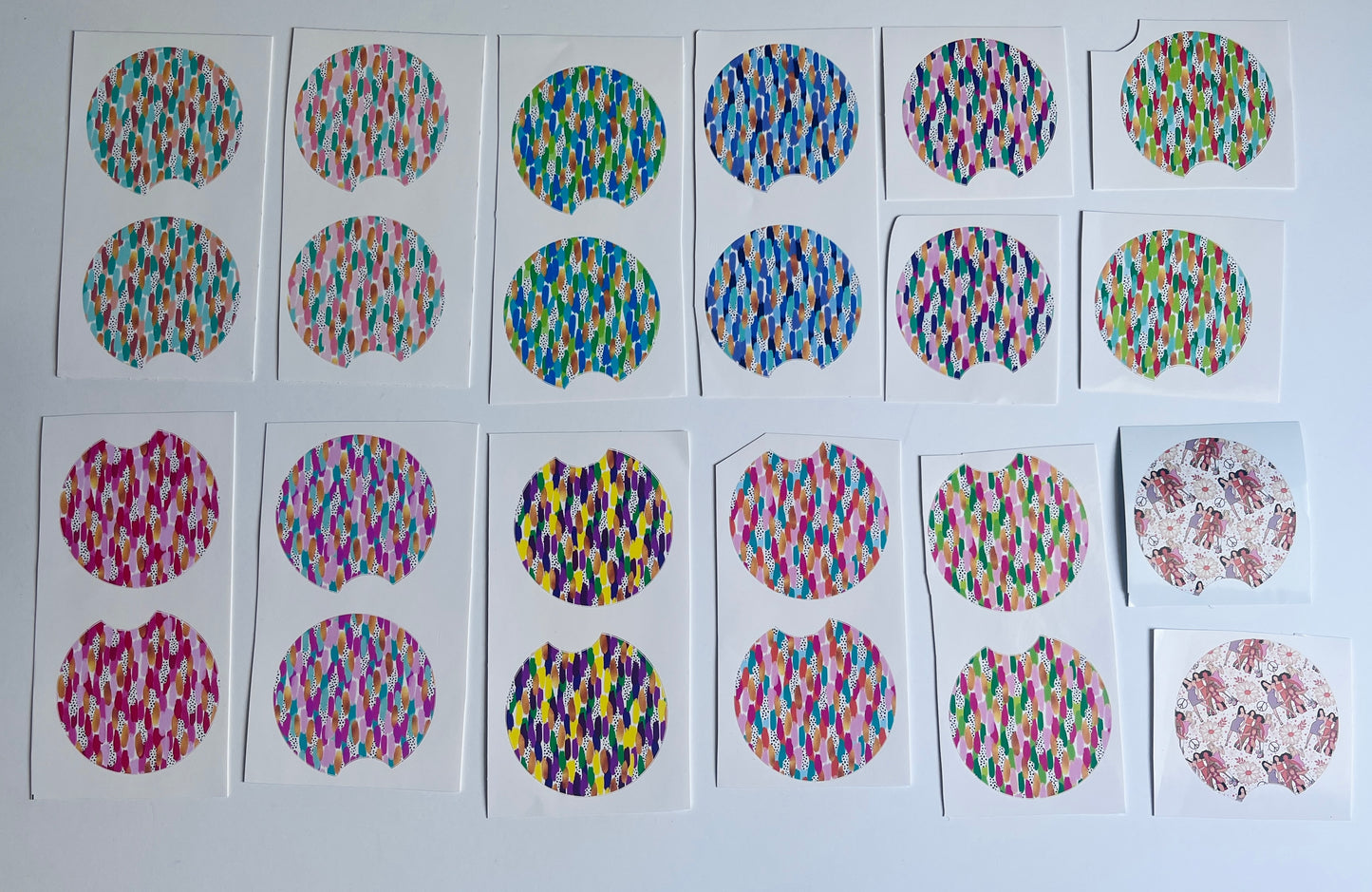 Custom Acrylic Glitter Car Coasters (set of 2)