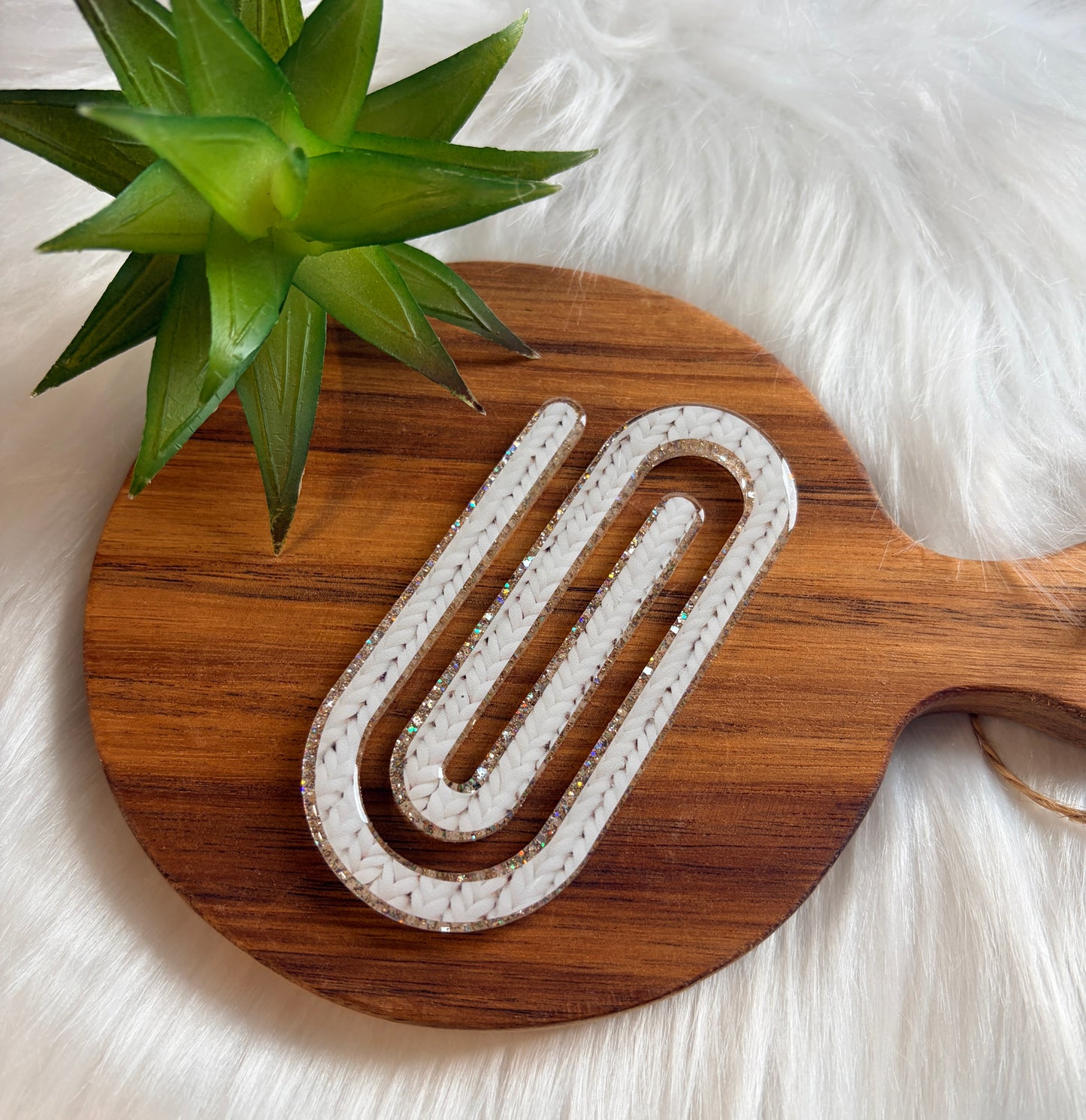 Small Knit, Glitter jumbo paperclip