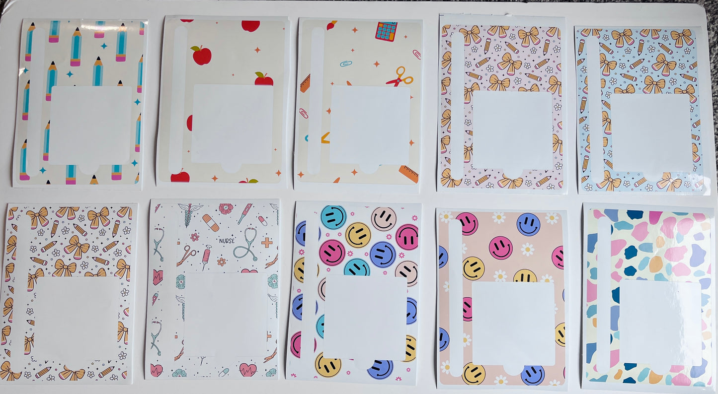 Custom Post it note Holder with Glitter Pen