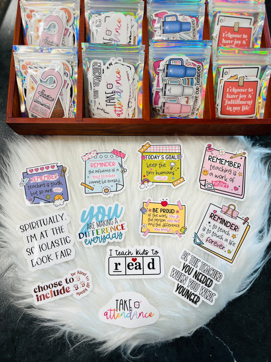 Teacher Sticker Pack, 12 count