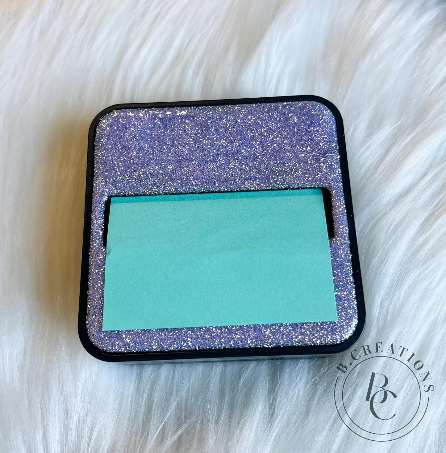 Custom Glitter Post it Note Dispenser