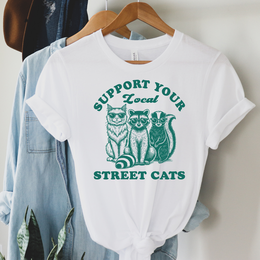 Support Your Local Street Cats, Short Sleeve T-Shirt