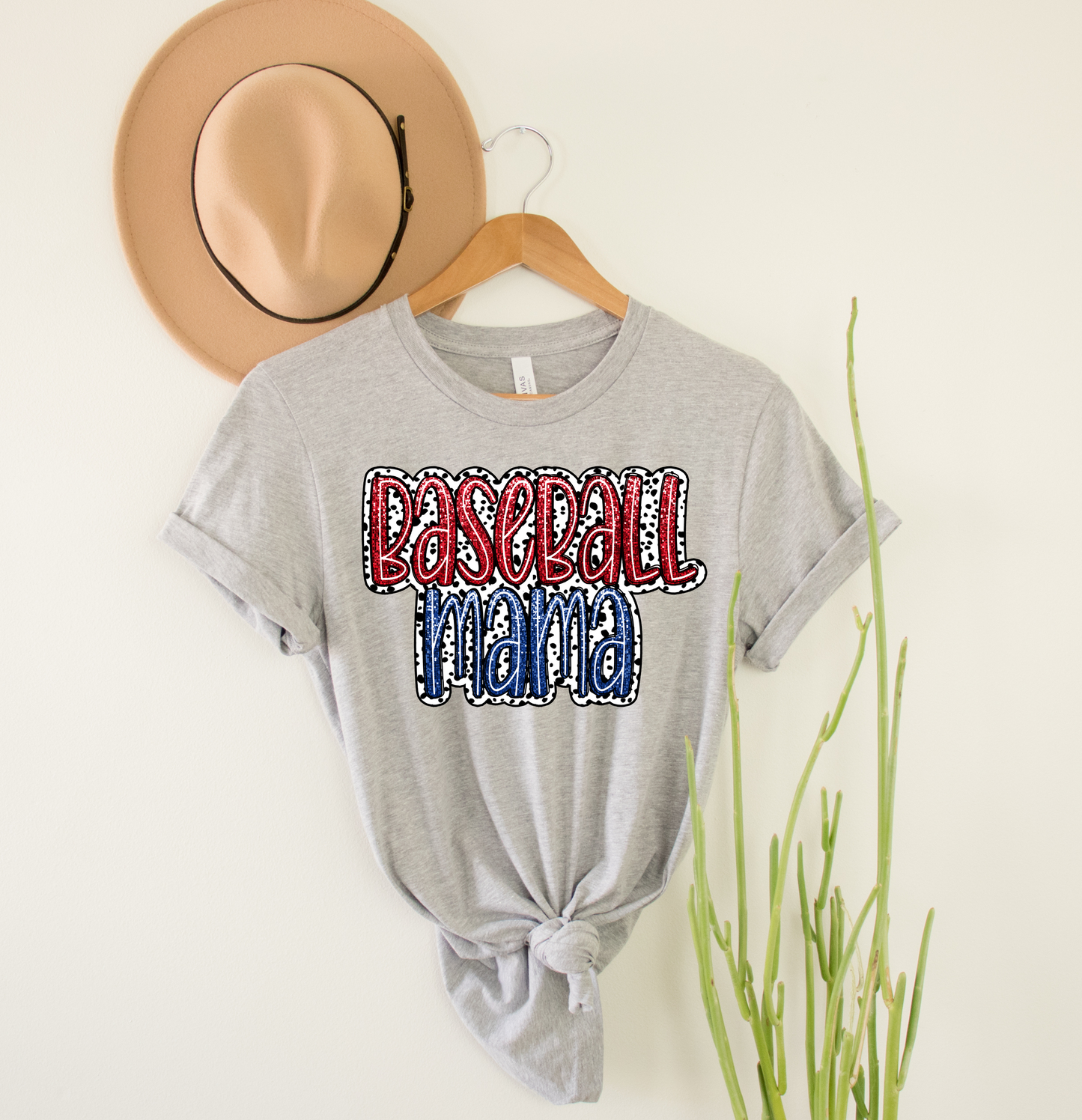 Dalmatian Baseball Mama, Short Sleeve T-Shirt