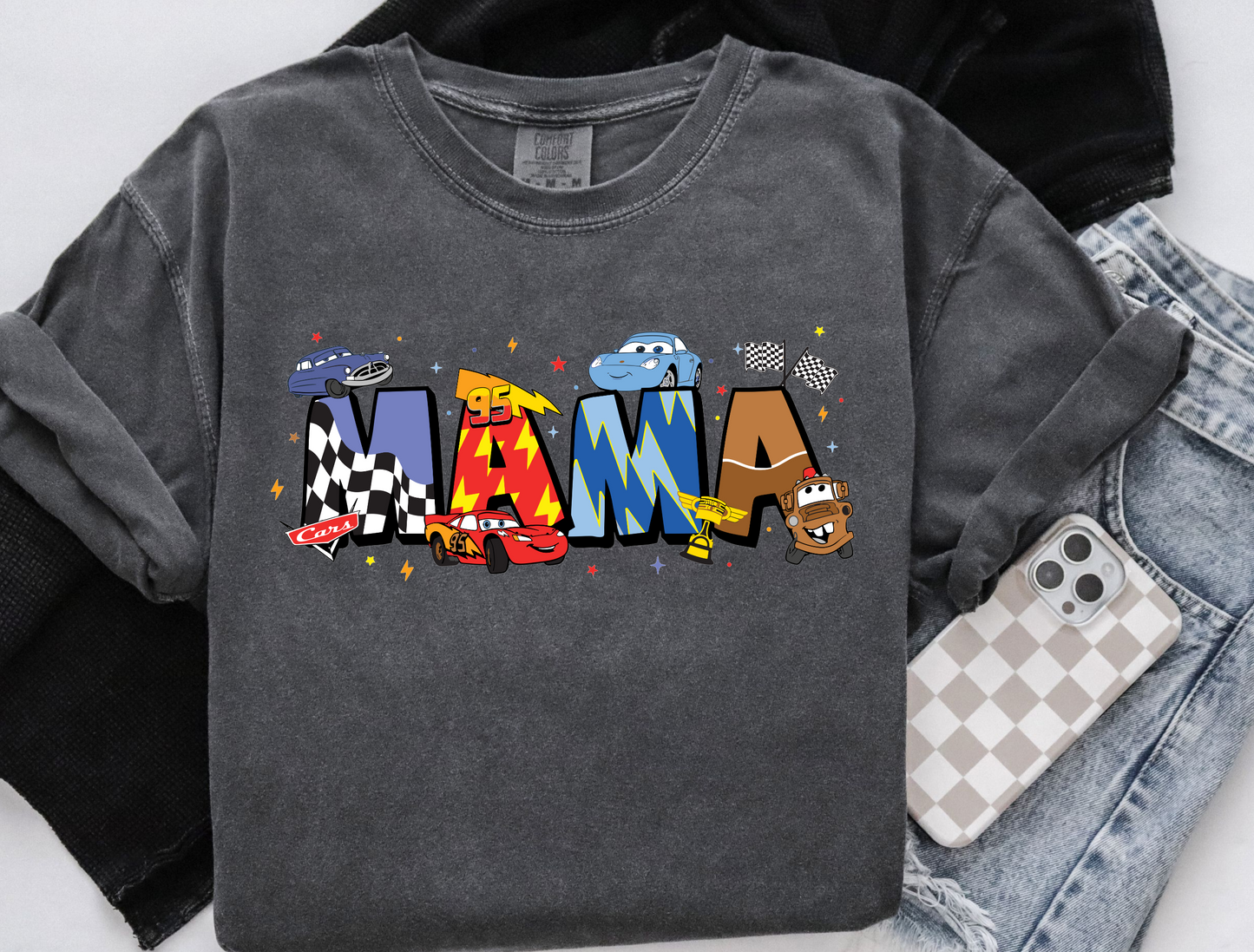 Mama with cars, Short Sleeve T-shirt