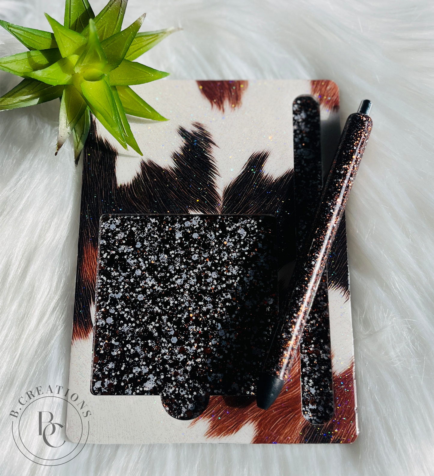 Custom Post it note Holder with Glitter Pen
