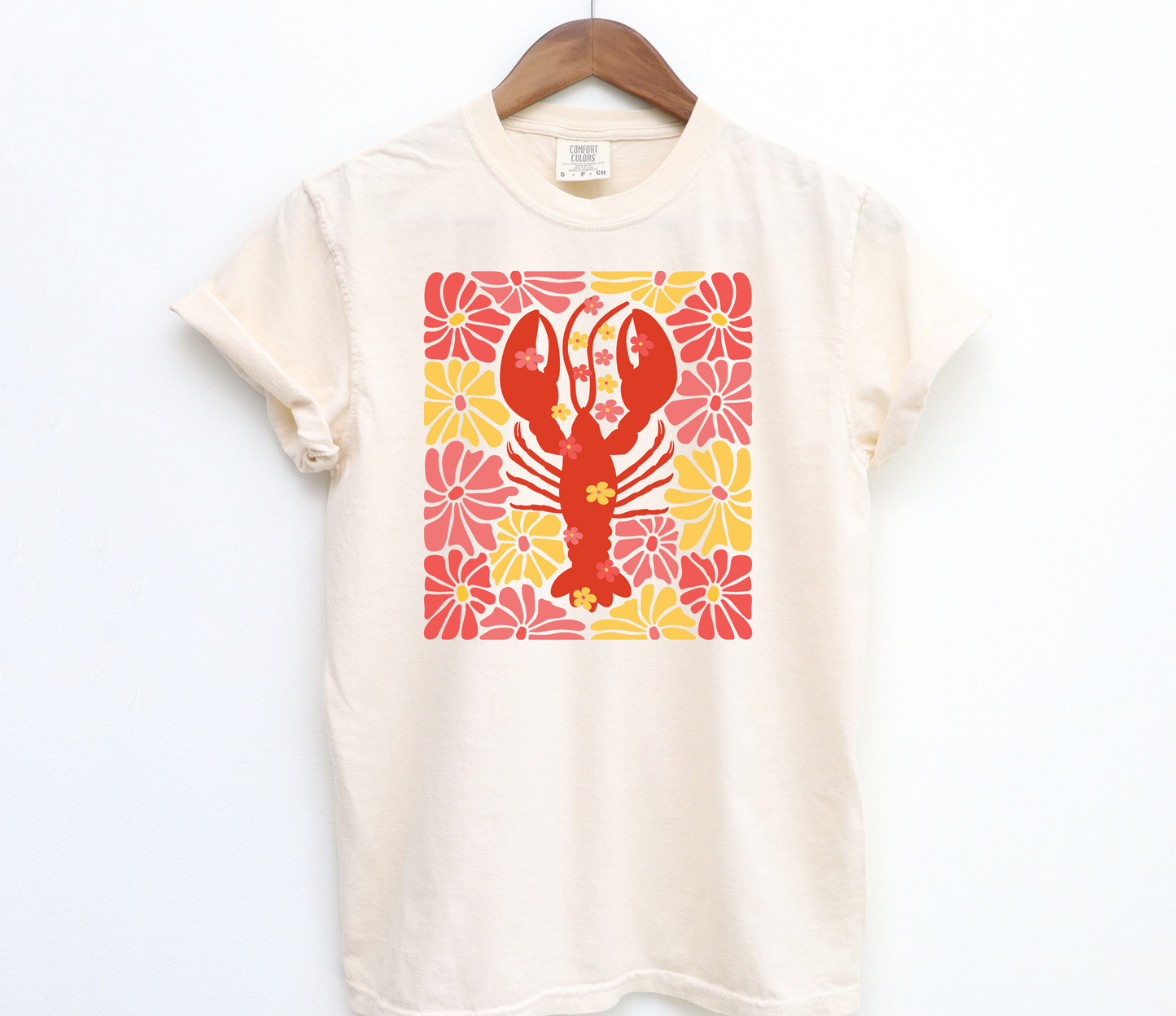 Floral Crawfish, Short Sleeve T-Shirt