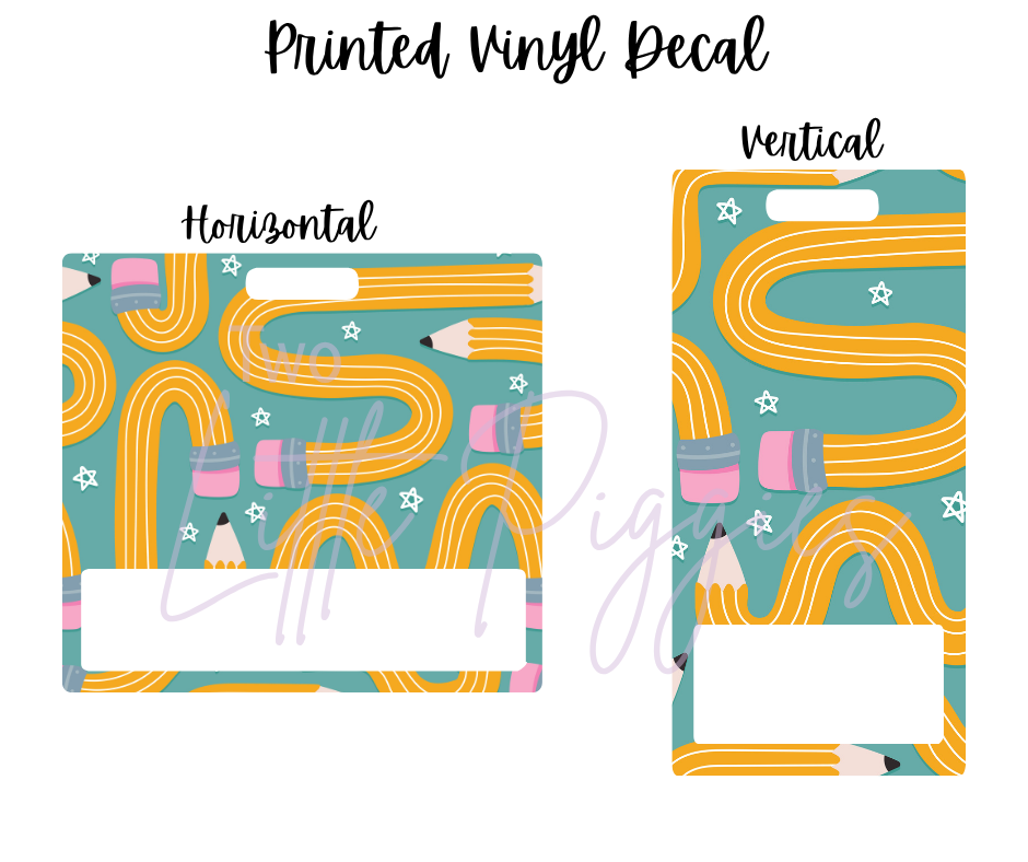 Printed Vinyl - Back to School - Retro School
