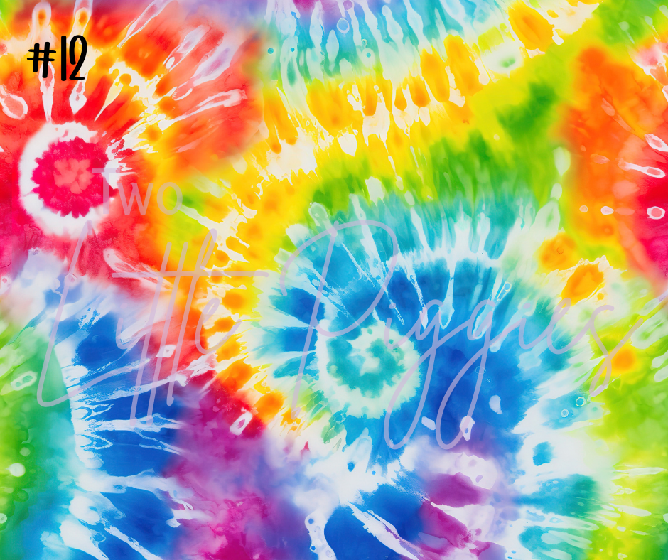 Printed Vinyl - Rainbow Tie Dye