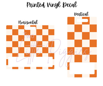 Printed Vinyl - Checkers - Boho Muted