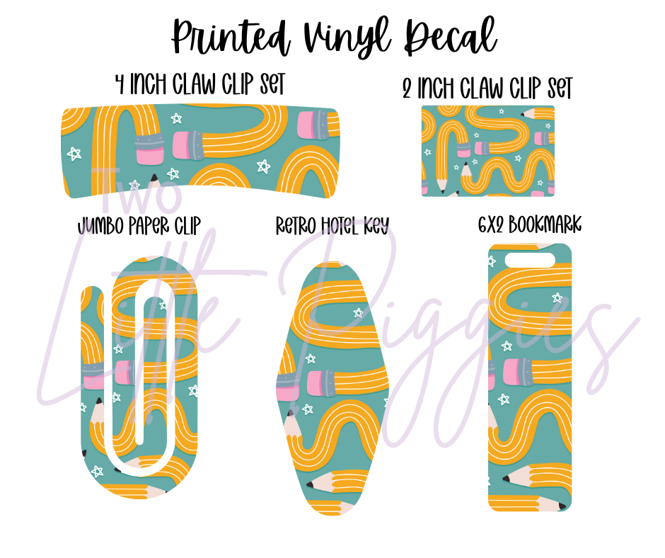 Printed Vinyl - Back to School - Retro School