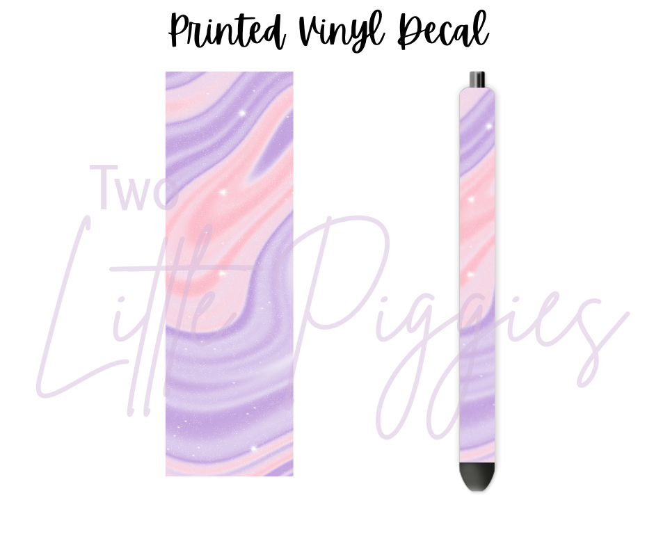 Printed Vinyl - Pastel Ink Spill