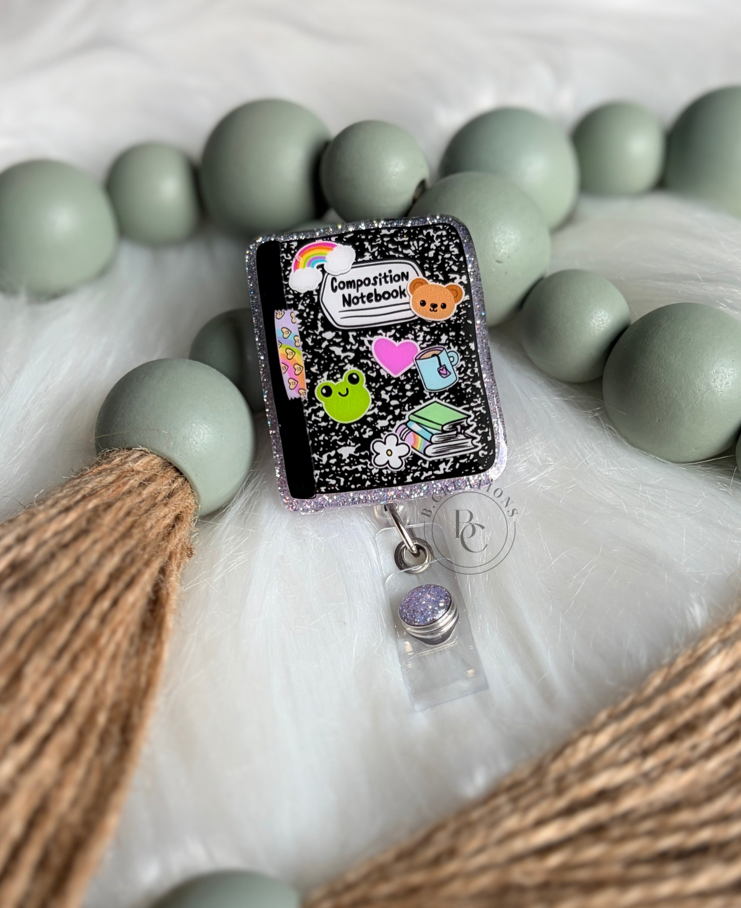 Composition Notebook Badge Reel