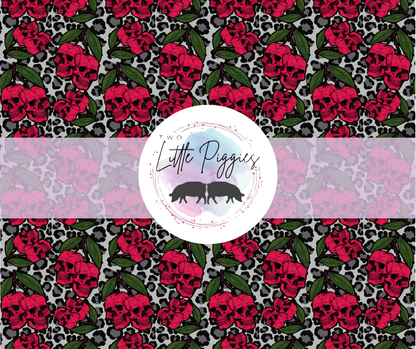 Printed Vinyl - Cherry Skulls