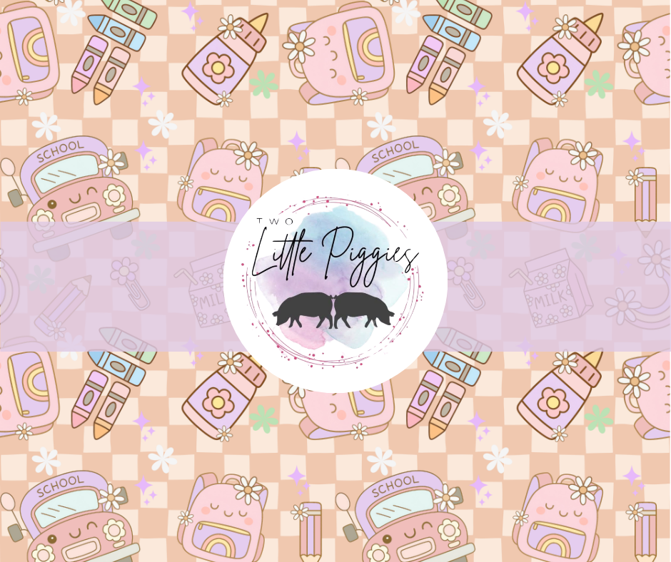 Printed Vinyl - Back to School - Checkered