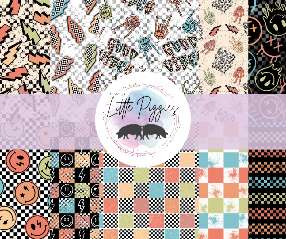 Printed Vinyl - Checkered Good Vibes