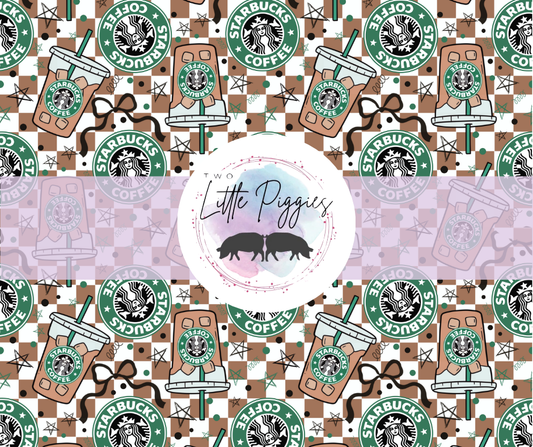 Printed Vinyl - Starbucks Checkered