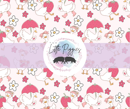 Printed Vinyl -  Strawberry Silly Goose