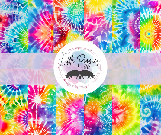Printed Vinyl - Rainbow Tie Dye