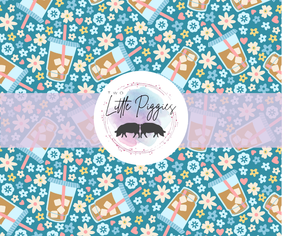 Printed Vinyl - Iced Coffee Floral