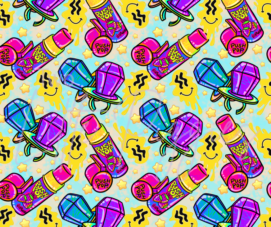 Printed Vinyl - 90's - Push Pops and Ring Pops