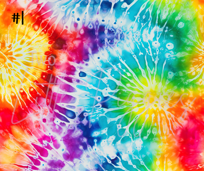 Printed Vinyl - Rainbow Tie Dye