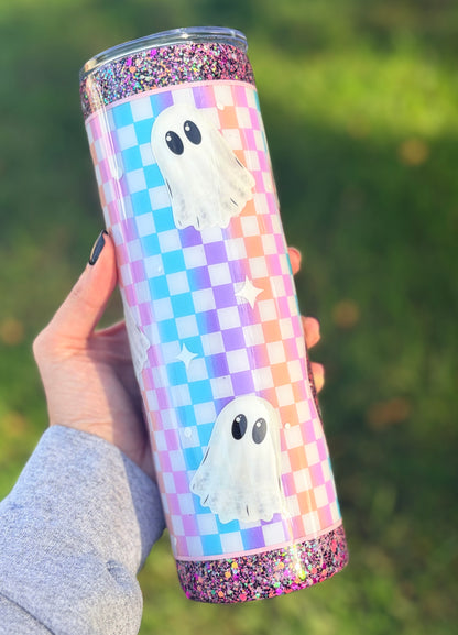 Ghostie, 30 oz skinny tumbler