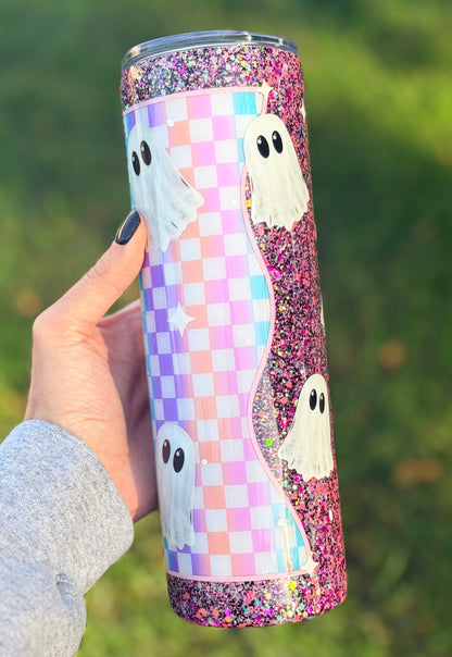 Ghostie, 30 oz skinny tumbler