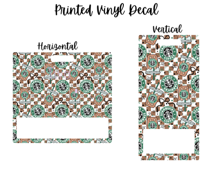 Printed Vinyl - Starbucks Checkered