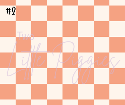 Printed Vinyl - Checkers - Boho Muted