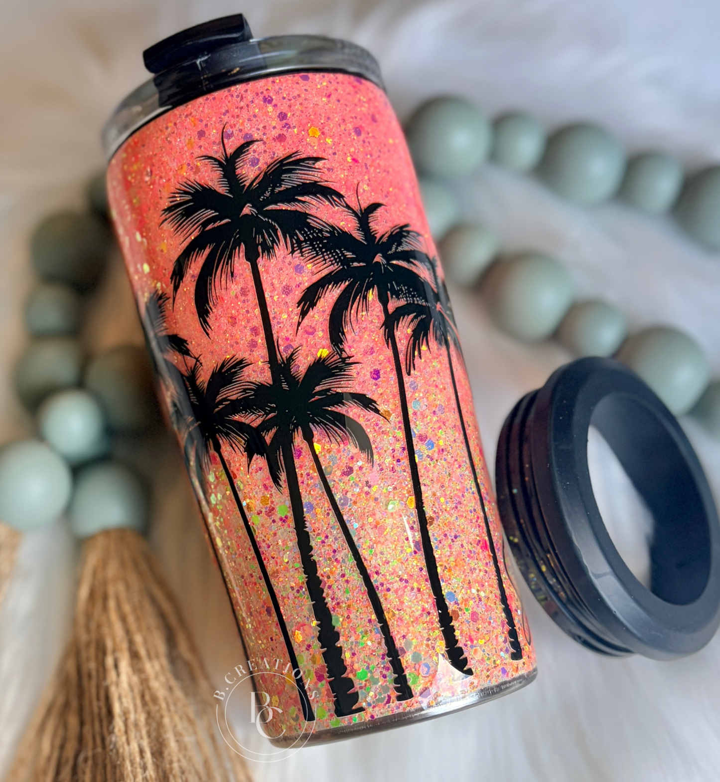 Salty Palms Glow, 4 in 1 can cooler/tumbler