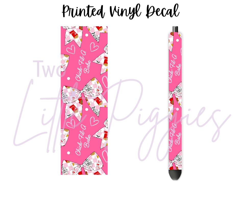 Printed Vinyl - Chic Fil A Bow