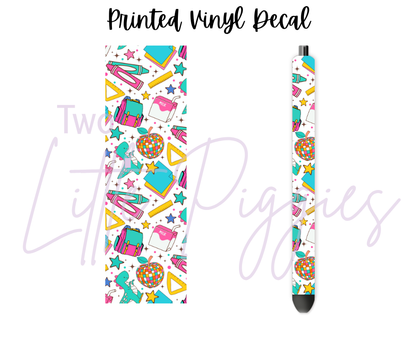 Printed Vinyl - Back to School - Disco Apple