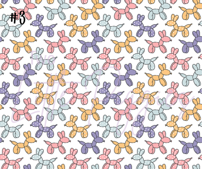 Printed Vinyl - Retro Balloon Dog - Purple