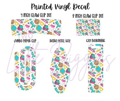 Printed Vinyl - Back to School - Disco Apple