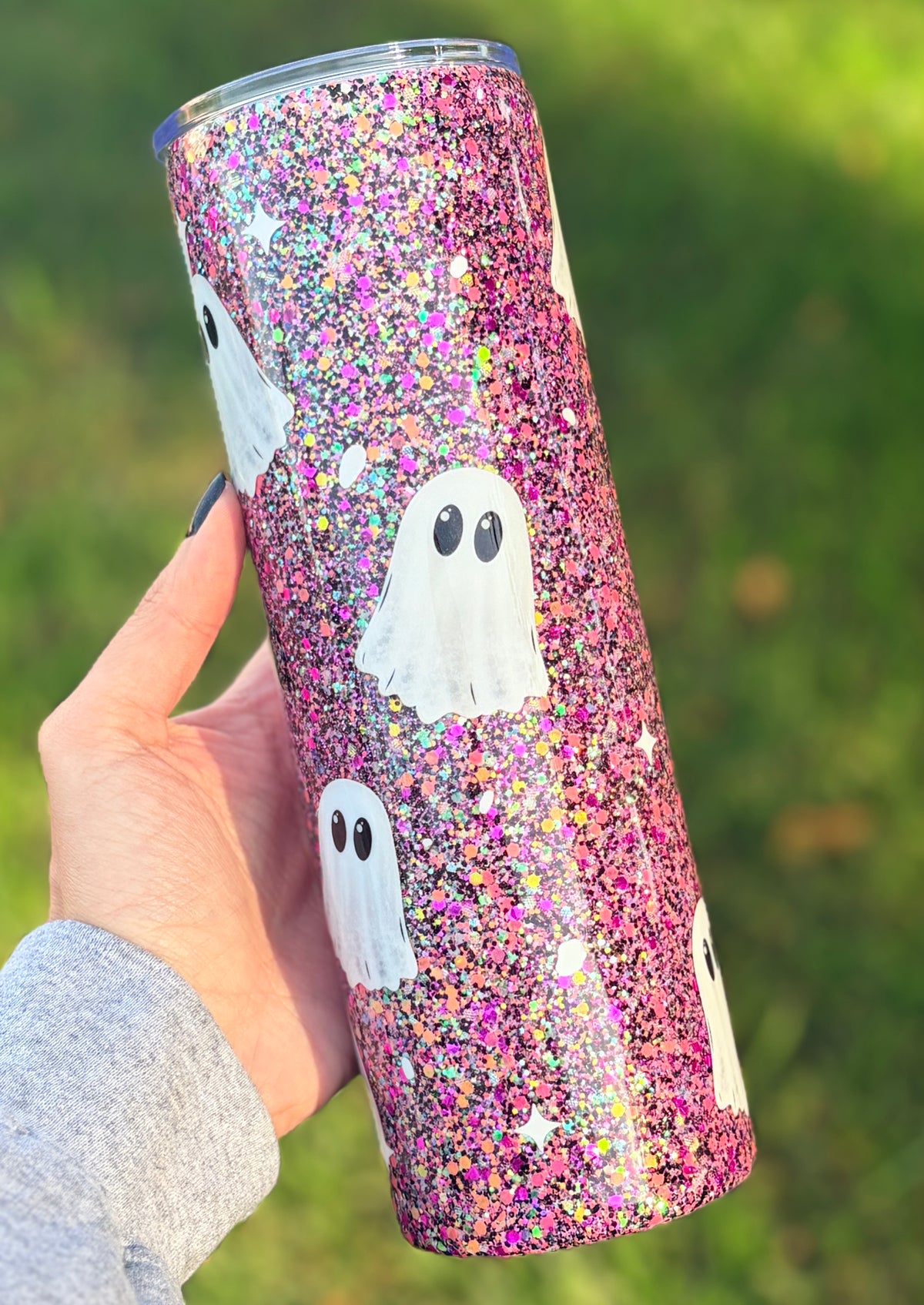 Ghostie, 30 oz skinny tumbler