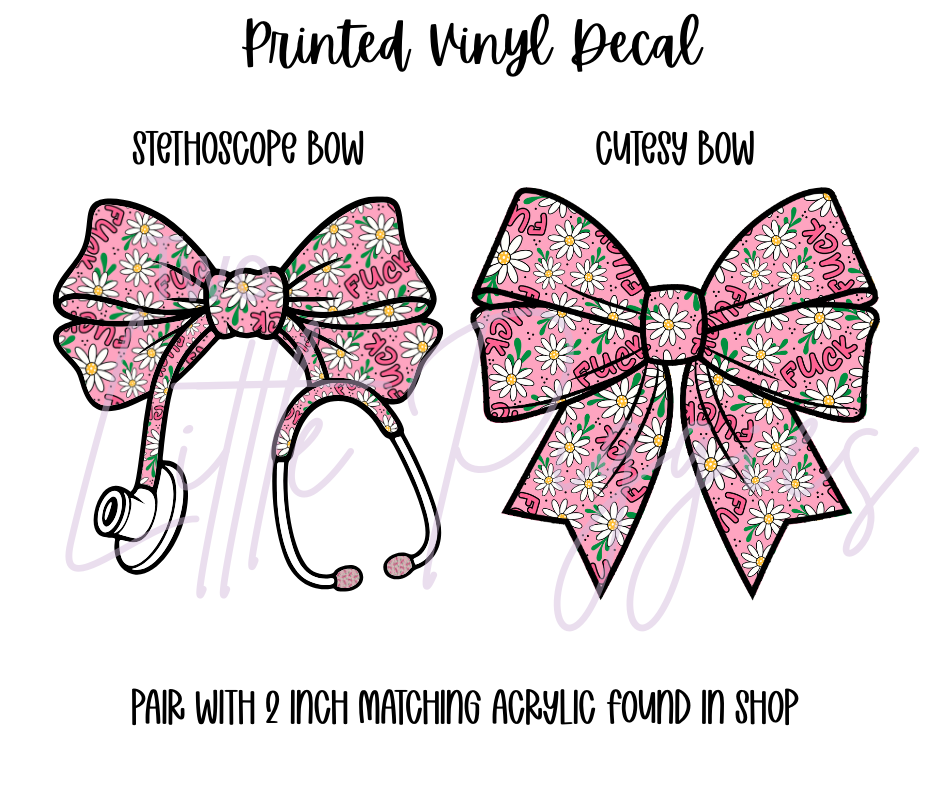 Printed Vinyl - F*ck Floral