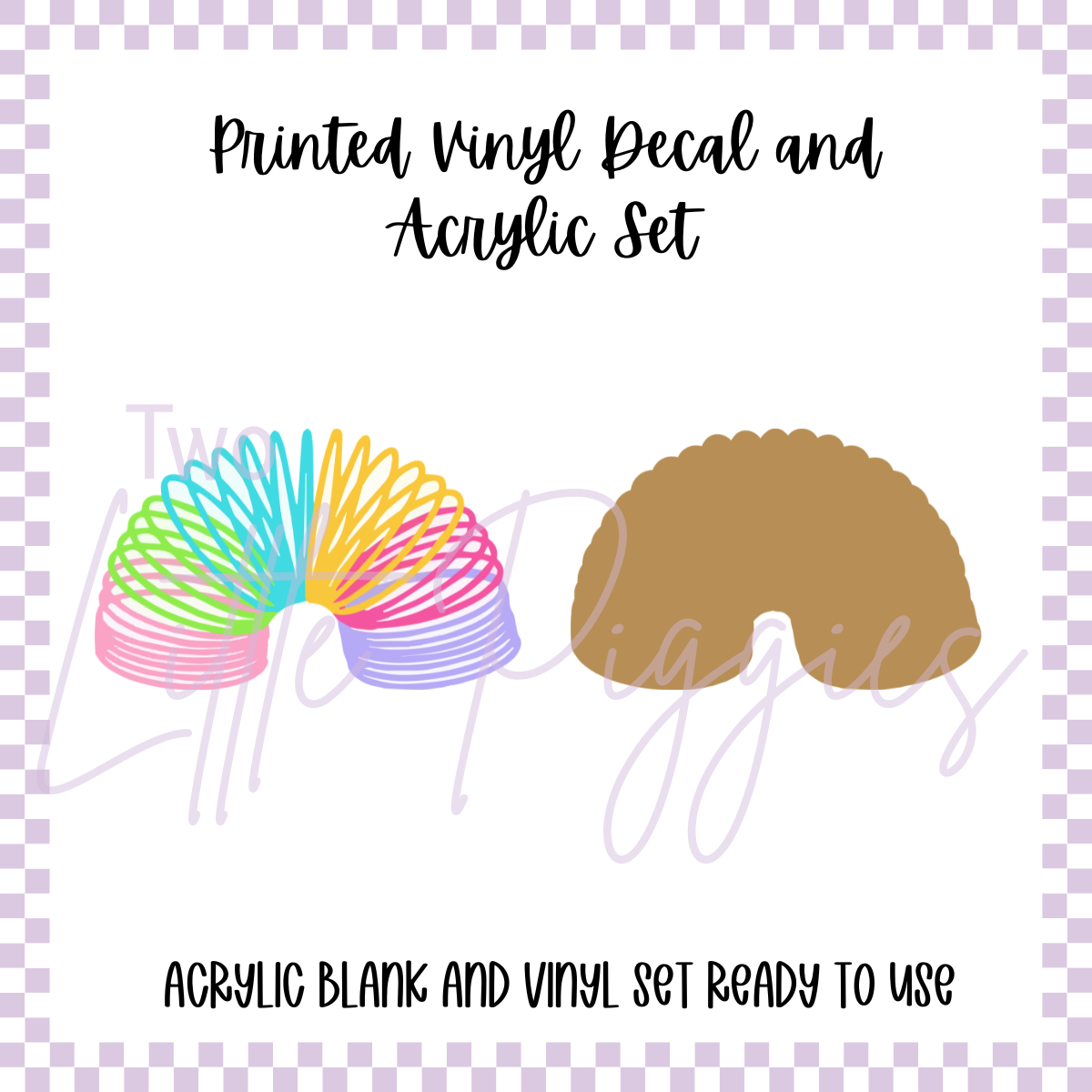 Printed Vinyl and Acrylic Set - 90's - Slinky