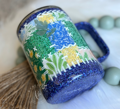 Spring Floral Patchwork, 10 oz mug