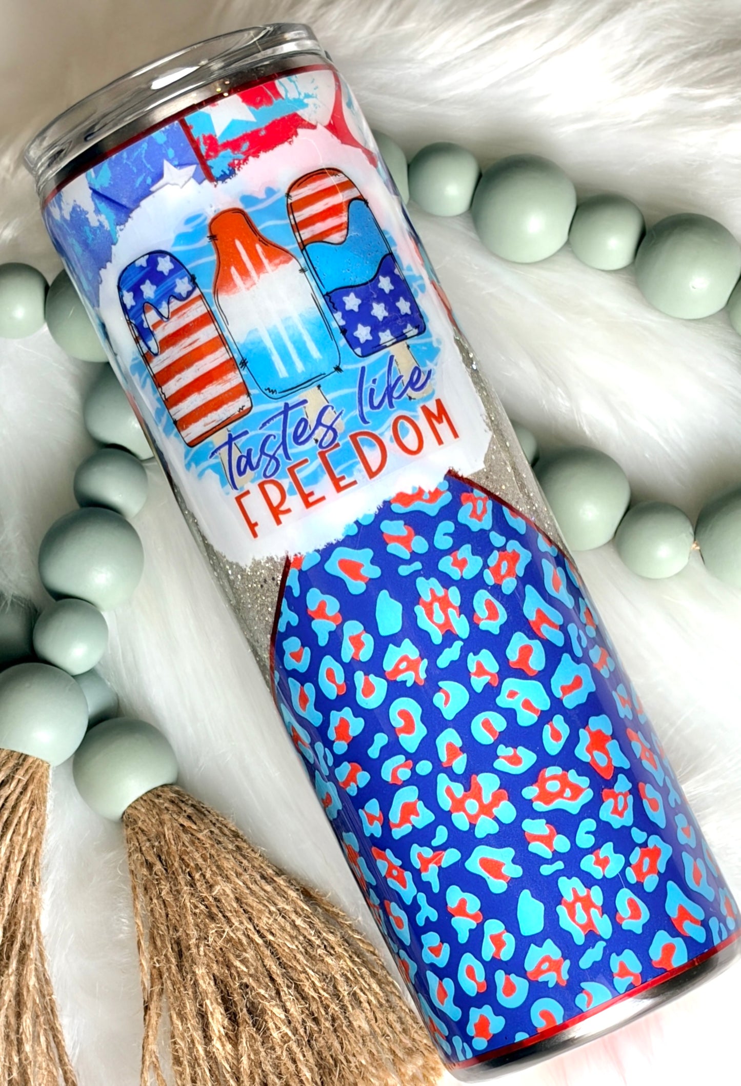 Fourth of July, 30 oz skinny tumbler