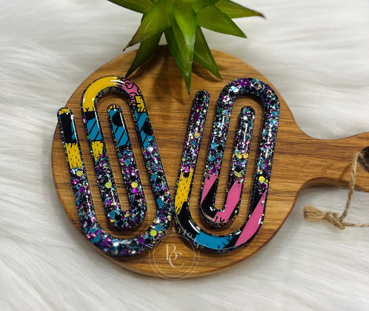 Sally Pattern ombré glitter jumbo paperclip