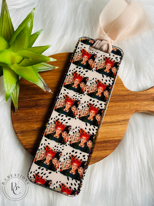 Sanderson Sisters glitter bookmark