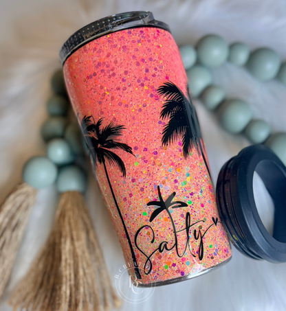 Salty Palms Glow, 4 in 1 can cooler/tumbler