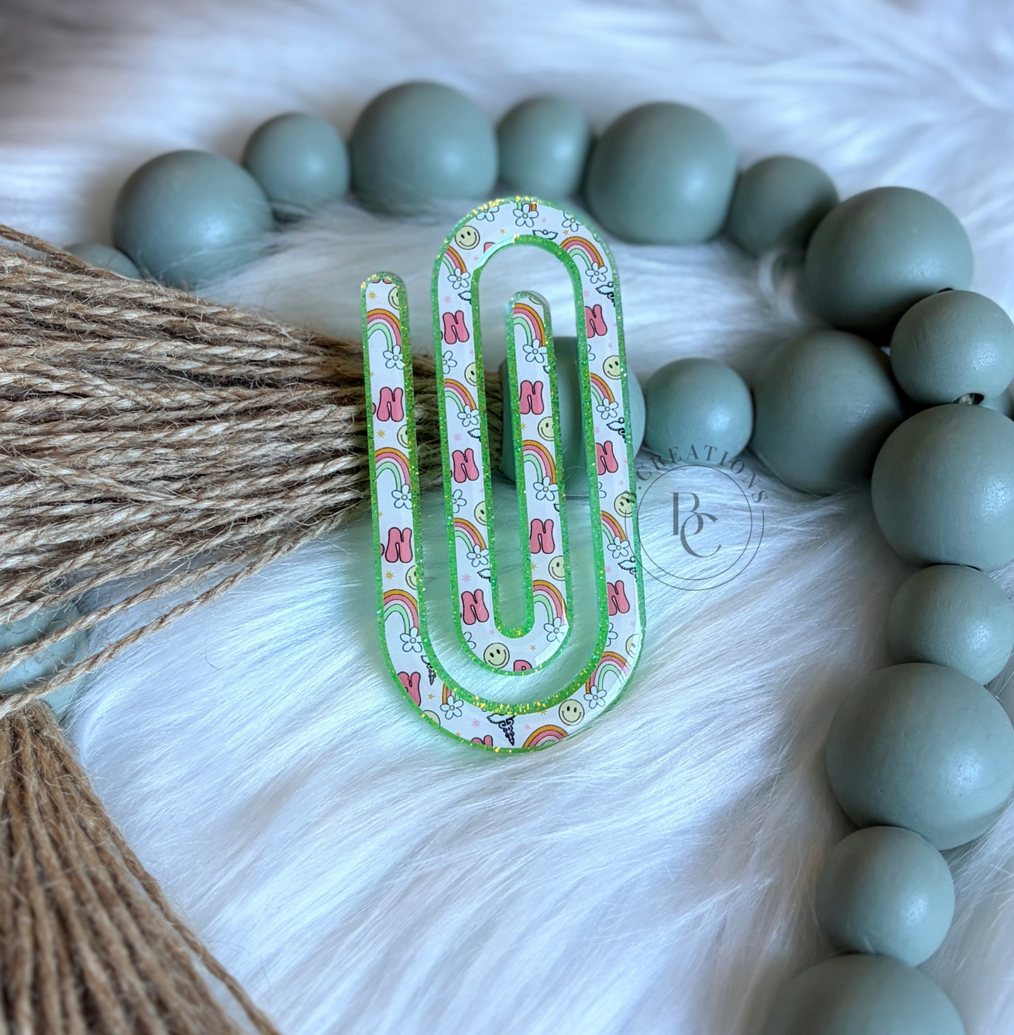 RN retro, Glitter jumbo paperclip