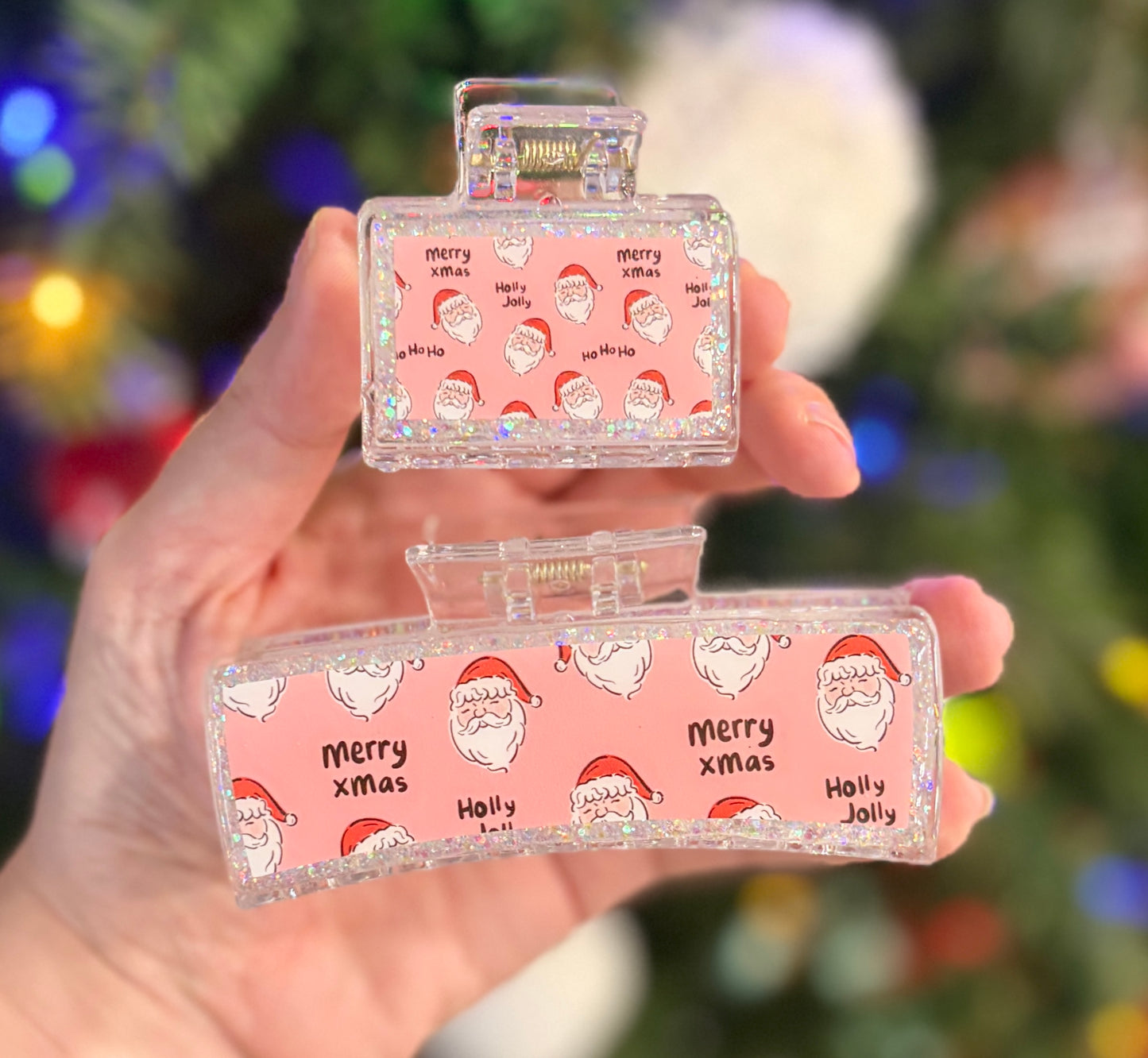 Pink Santa, Claw Clips