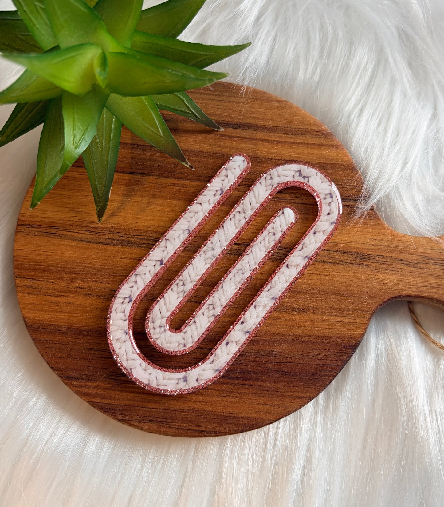 Chunky Knit, Glitter jumbo paperclip